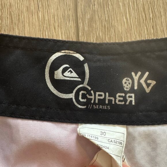 Quiksilver Cypher Board Shorts Mens Size 30 Red Gray Drawstring Straight Leg - Picture 3 of 8